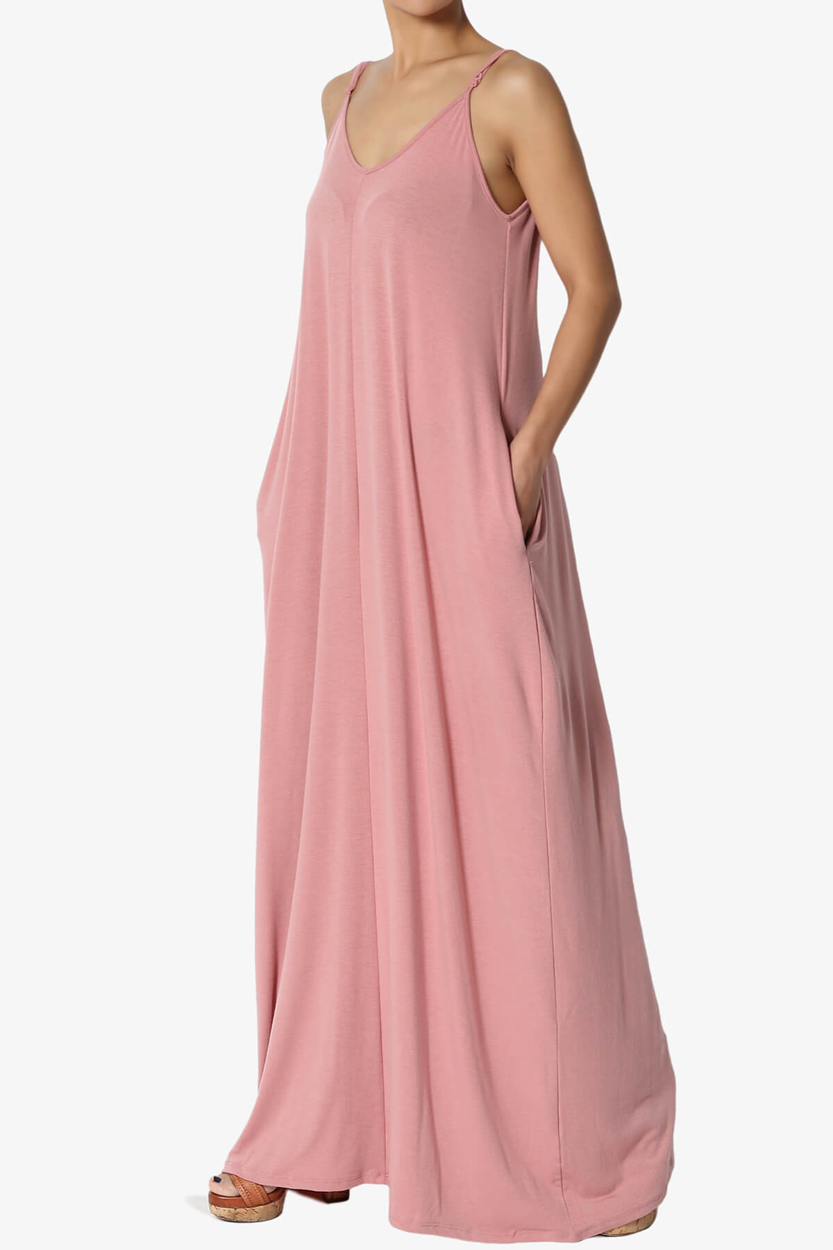 Venus Pocket Cami Maxi Dress DUSTY ROSE_3