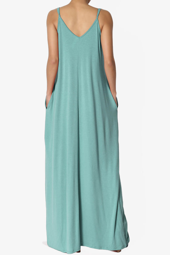 Venus Pocket Cami Maxi Dress DUSTY TEAL_2