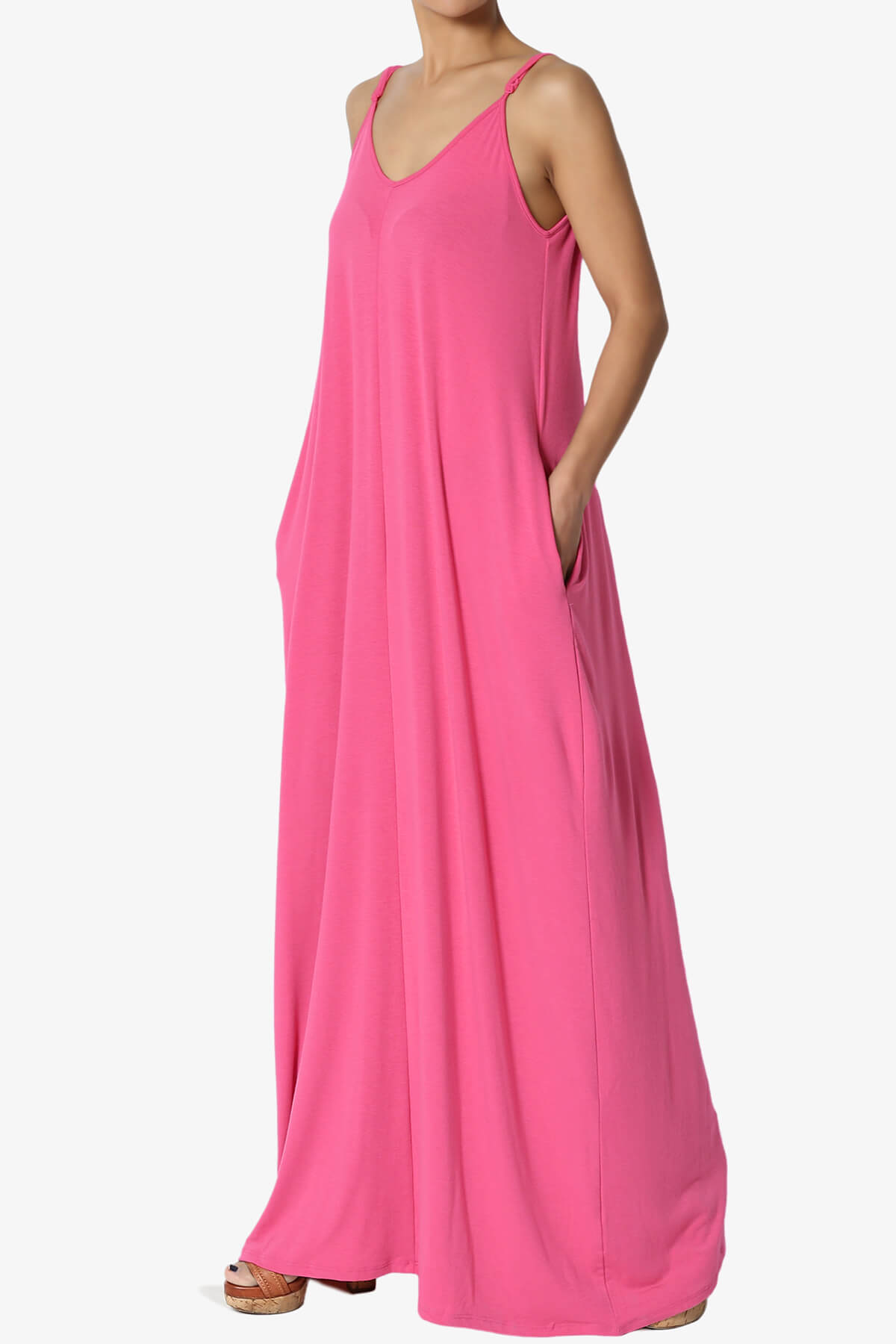 Venus Pocket Cami Maxi Dress FUCHSIA_3
