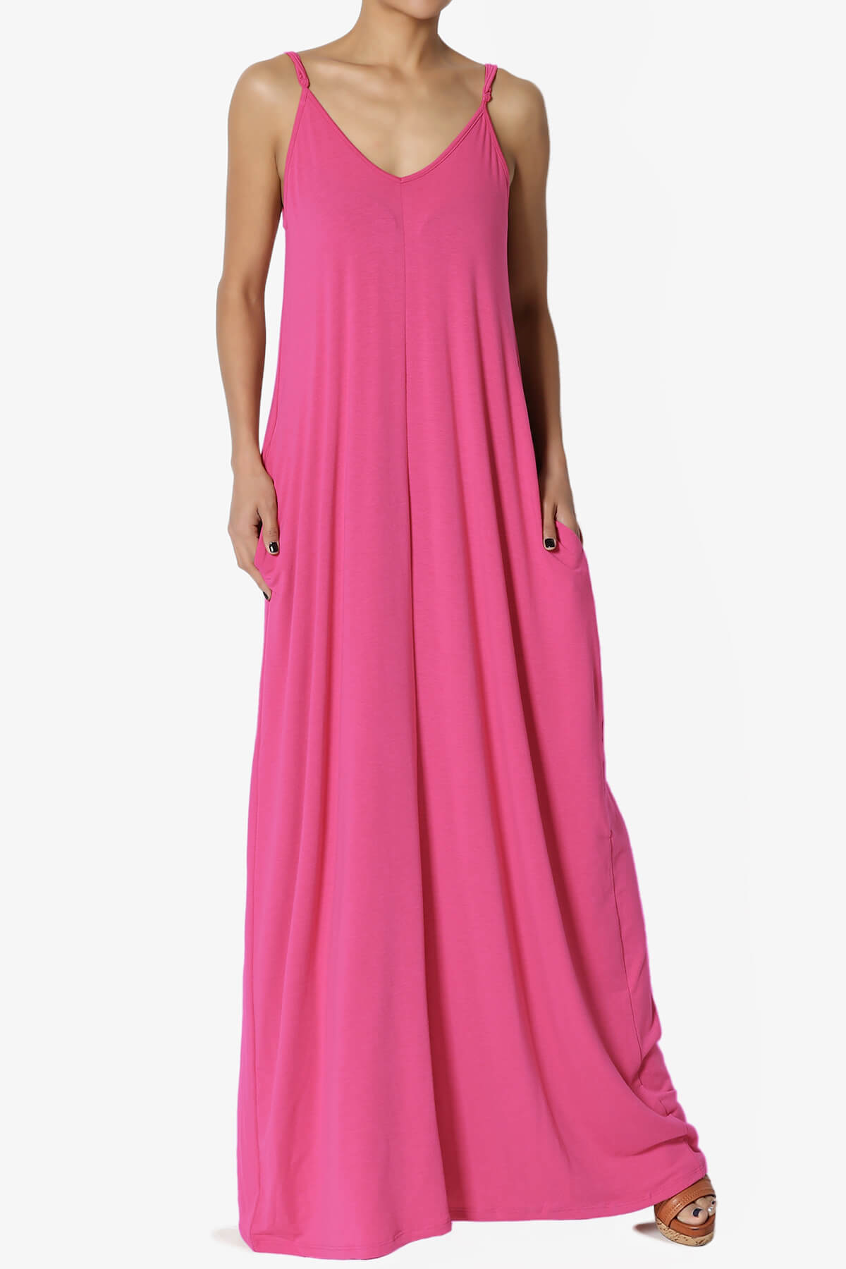 Venus Pocket Cami Maxi Dress HOT PINK_1