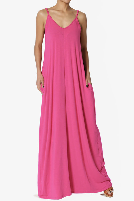 Venus Pocket Cami Maxi Dress HOT PINK_1