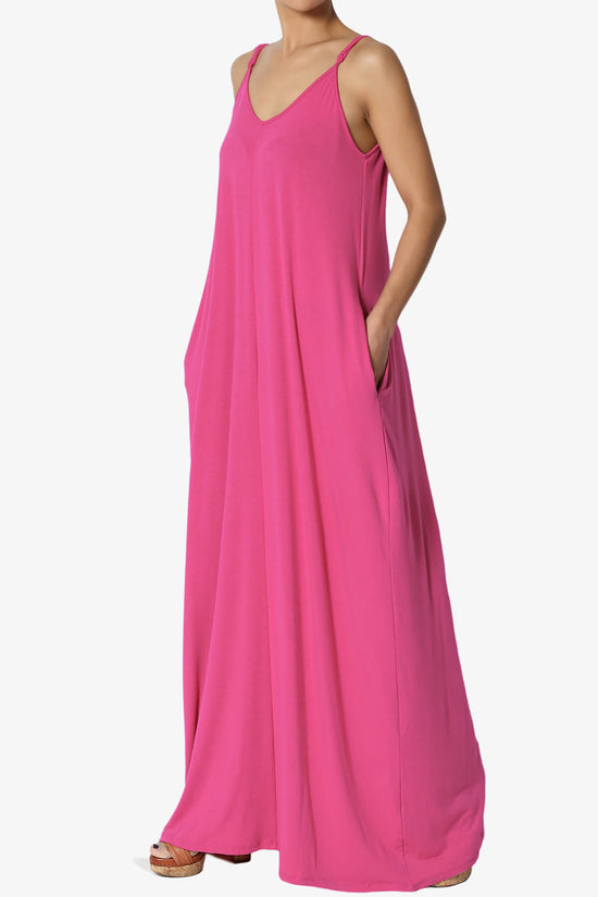 Venus Pocket Cami Maxi Dress HOT PINK_3