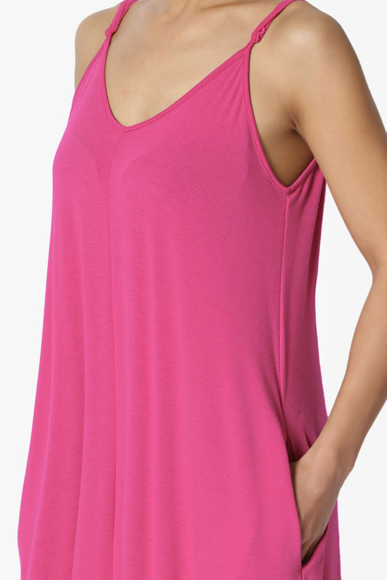 Venus Pocket Cami Maxi Dress HOT PINK_5