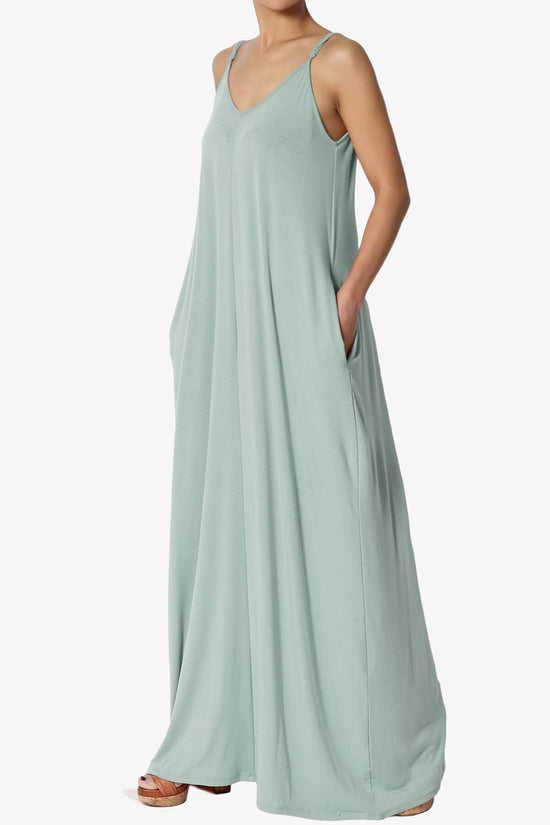 Venus Pocket Cami Maxi Dress LIGHT GREEN_3