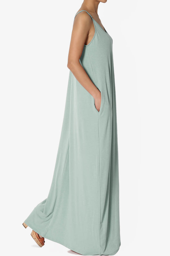 Venus Pocket Cami Maxi Dress LIGHT GREEN_4