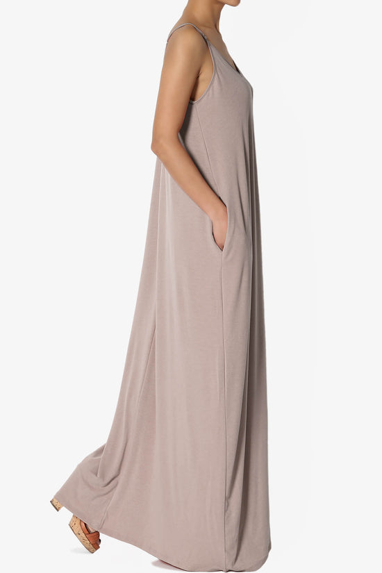 Venus Pocket Cami Maxi Dress LIGHT MOCHA_4