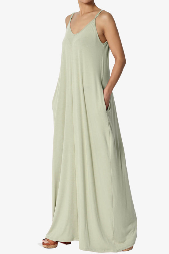 Venus Pocket Cami Maxi Dress LIGHT SAGE_3