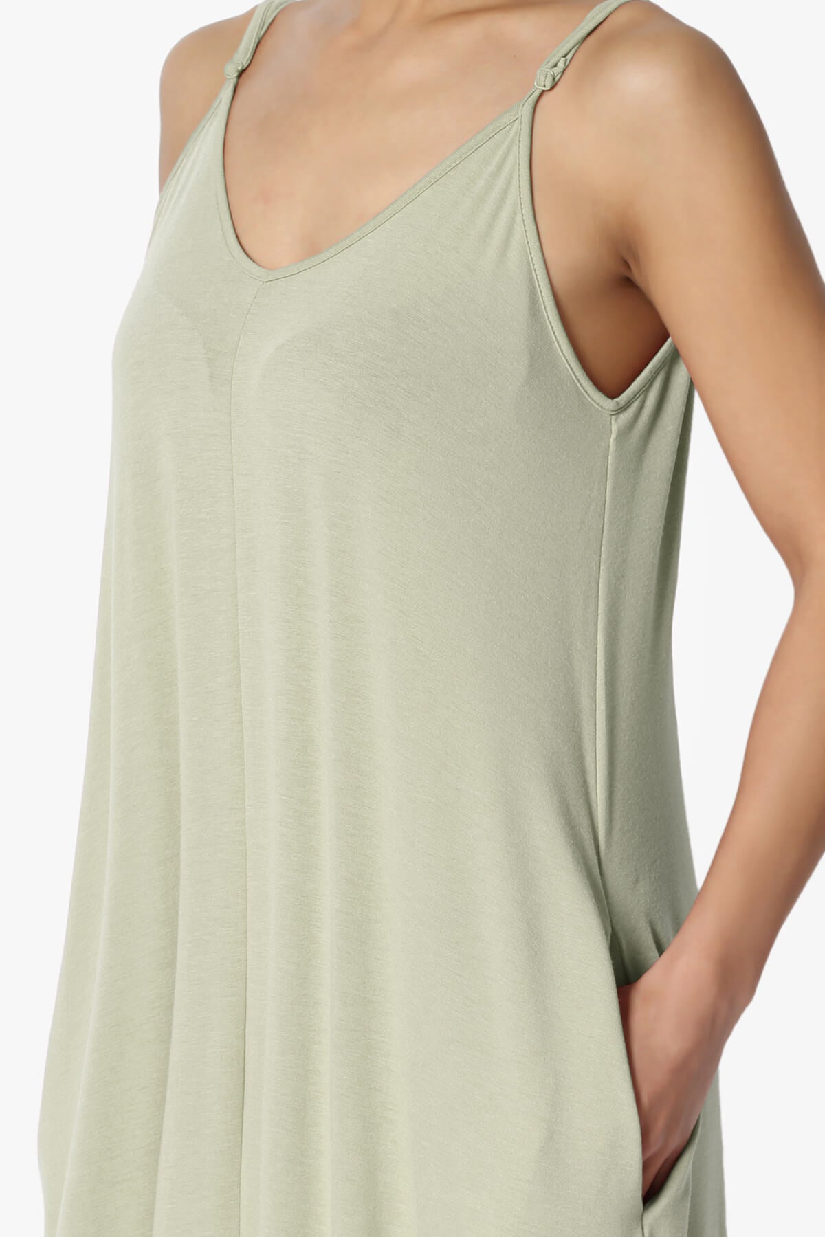 Venus Pocket Cami Maxi Dress LIGHT SAGE_5