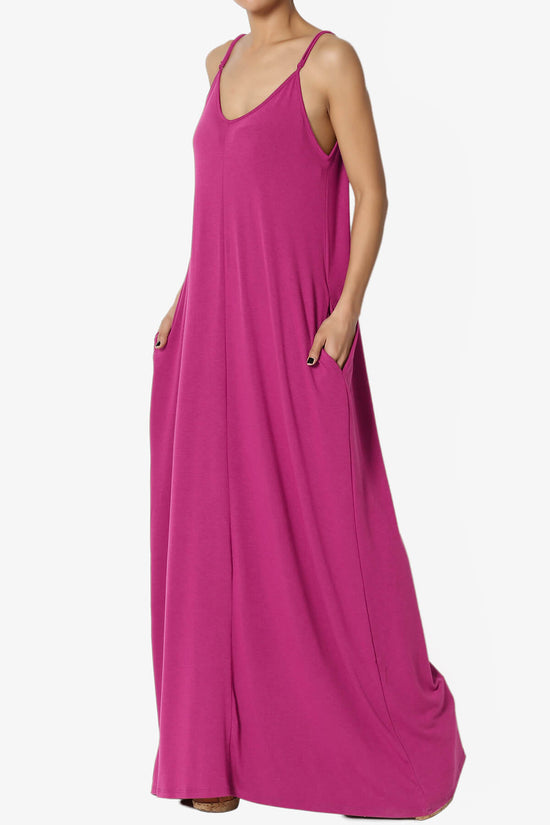 Venus Pocket Cami Maxi Dress MAGENTA_1