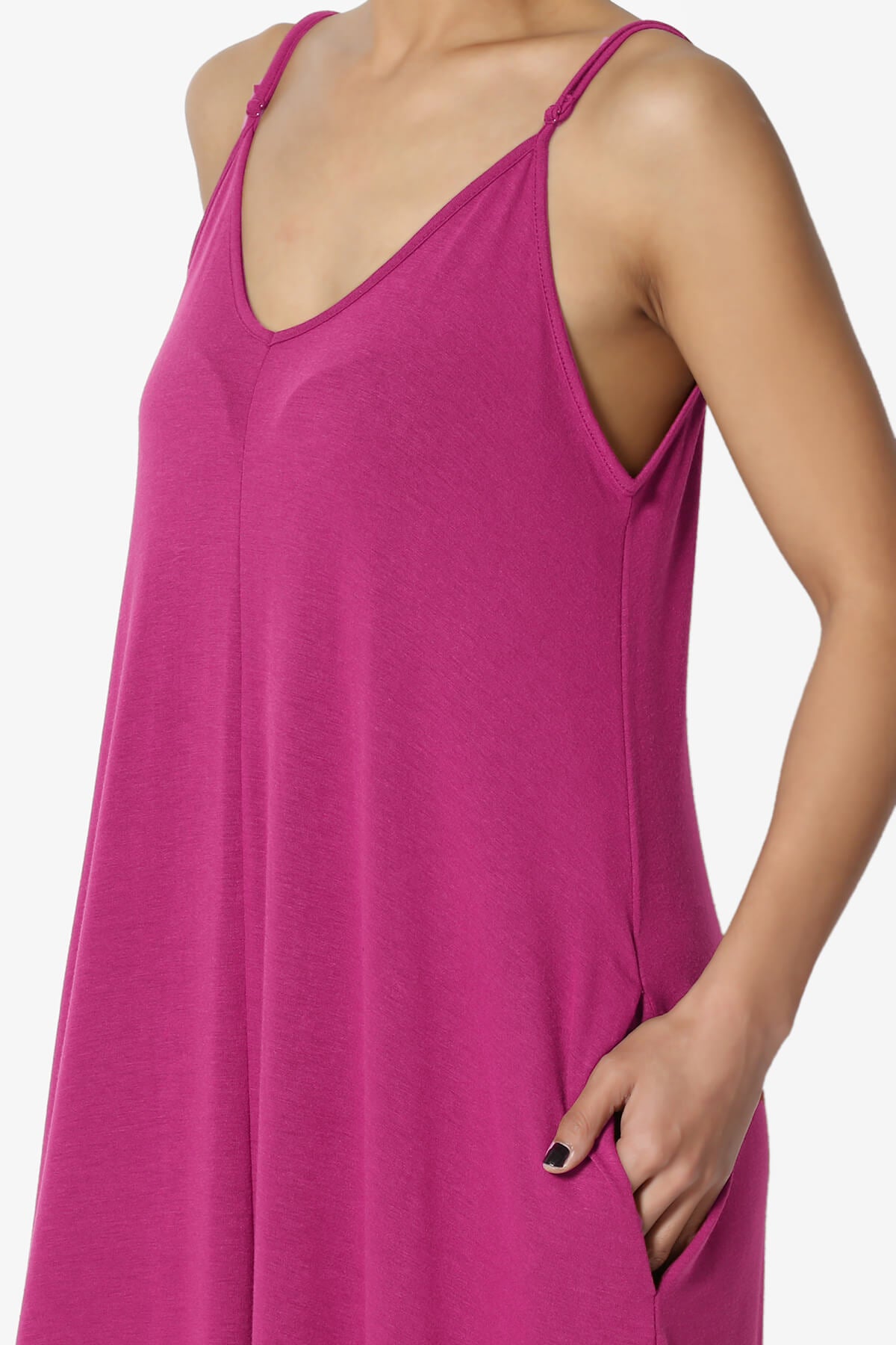 Venus Pocket Cami Maxi Dress MAGENTA_5