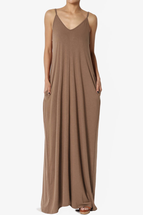 Venus Pocket Cami Maxi Dress MOCHA_3
