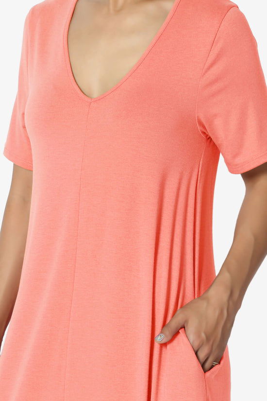 Vina Pocket Oversized Maxi Dress CORAL_5