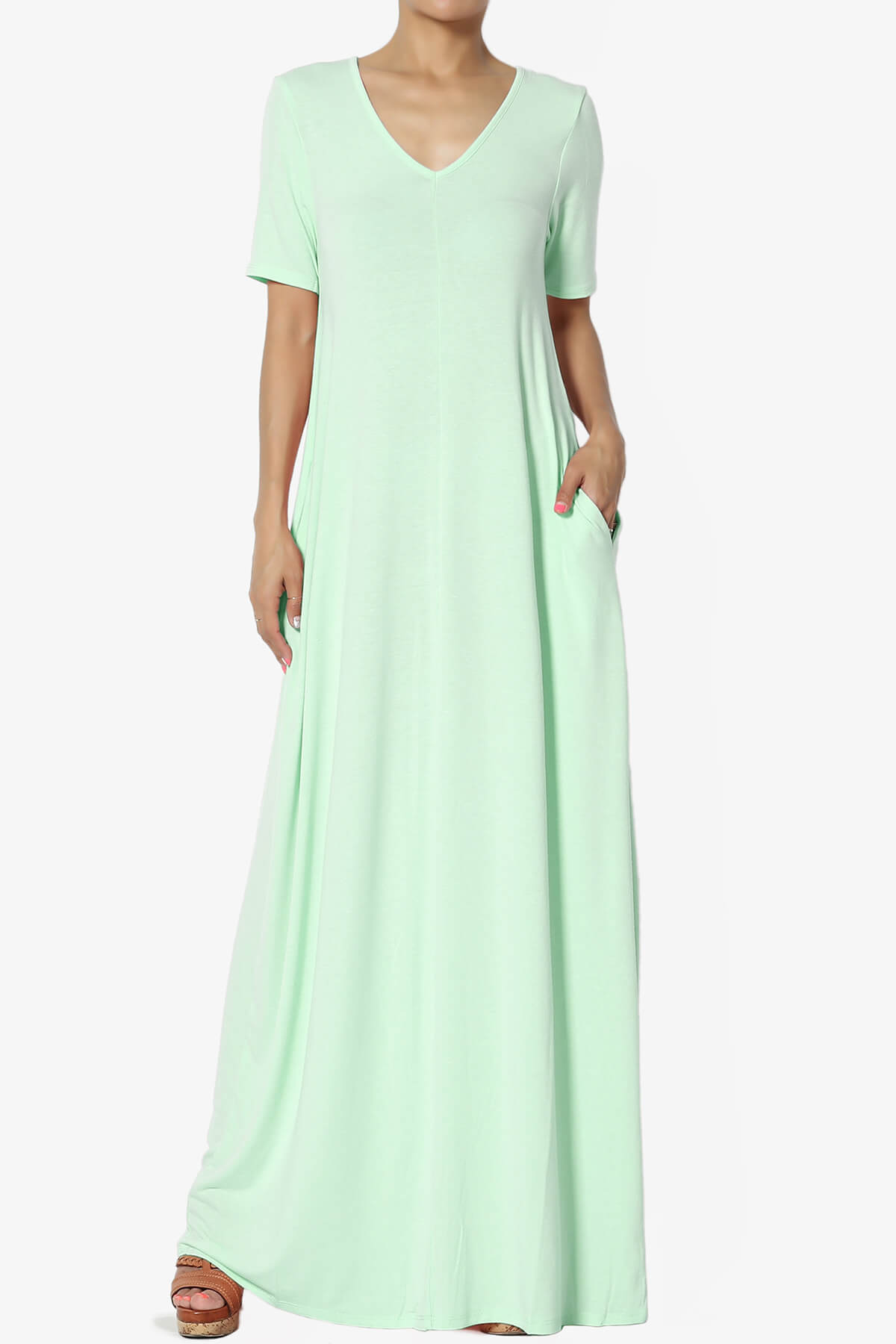 Vina Pocket Oversized Maxi Dress DUSTY MINT_1