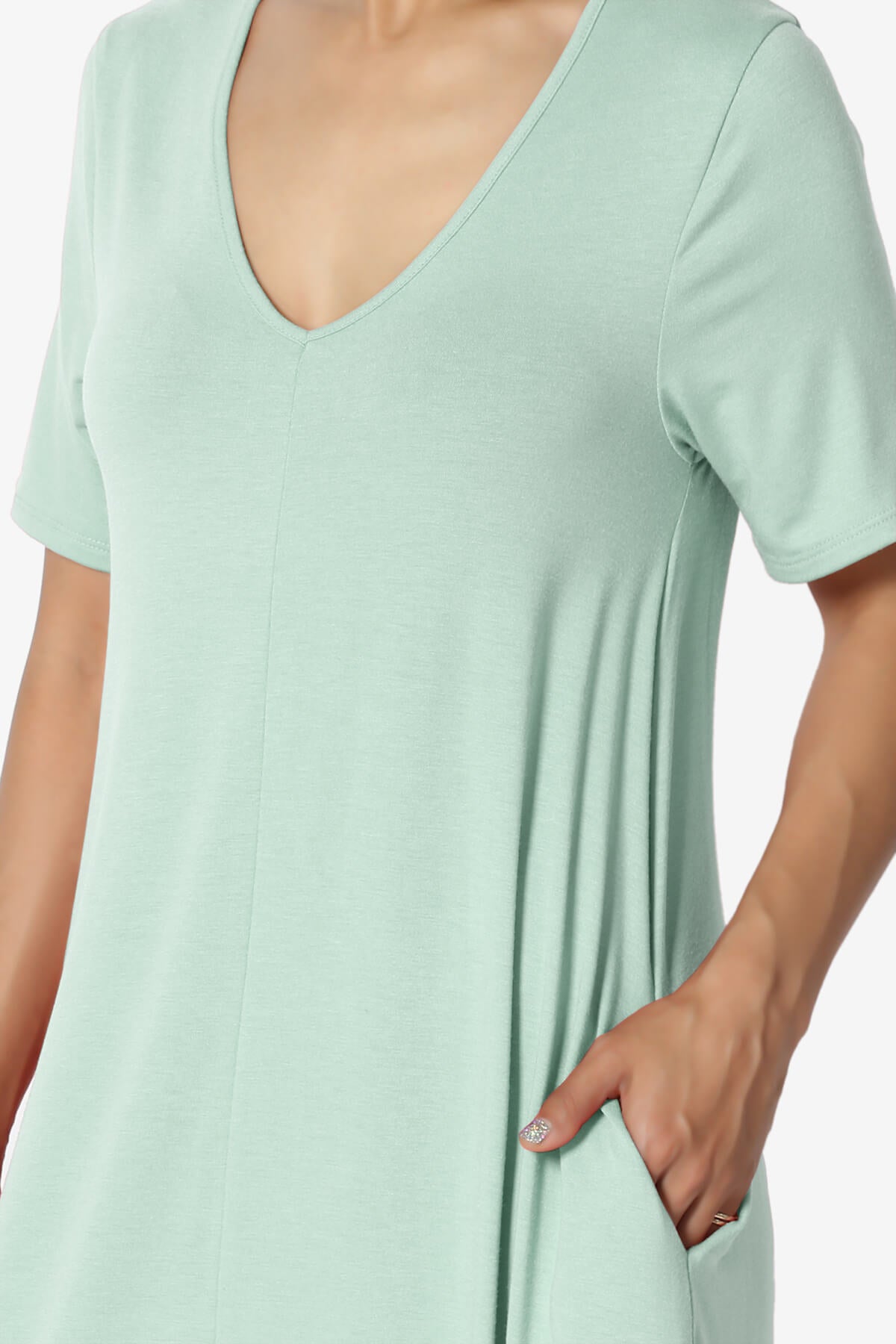 Vina Pocket Oversized Maxi Dress LIGHT GREEN_5