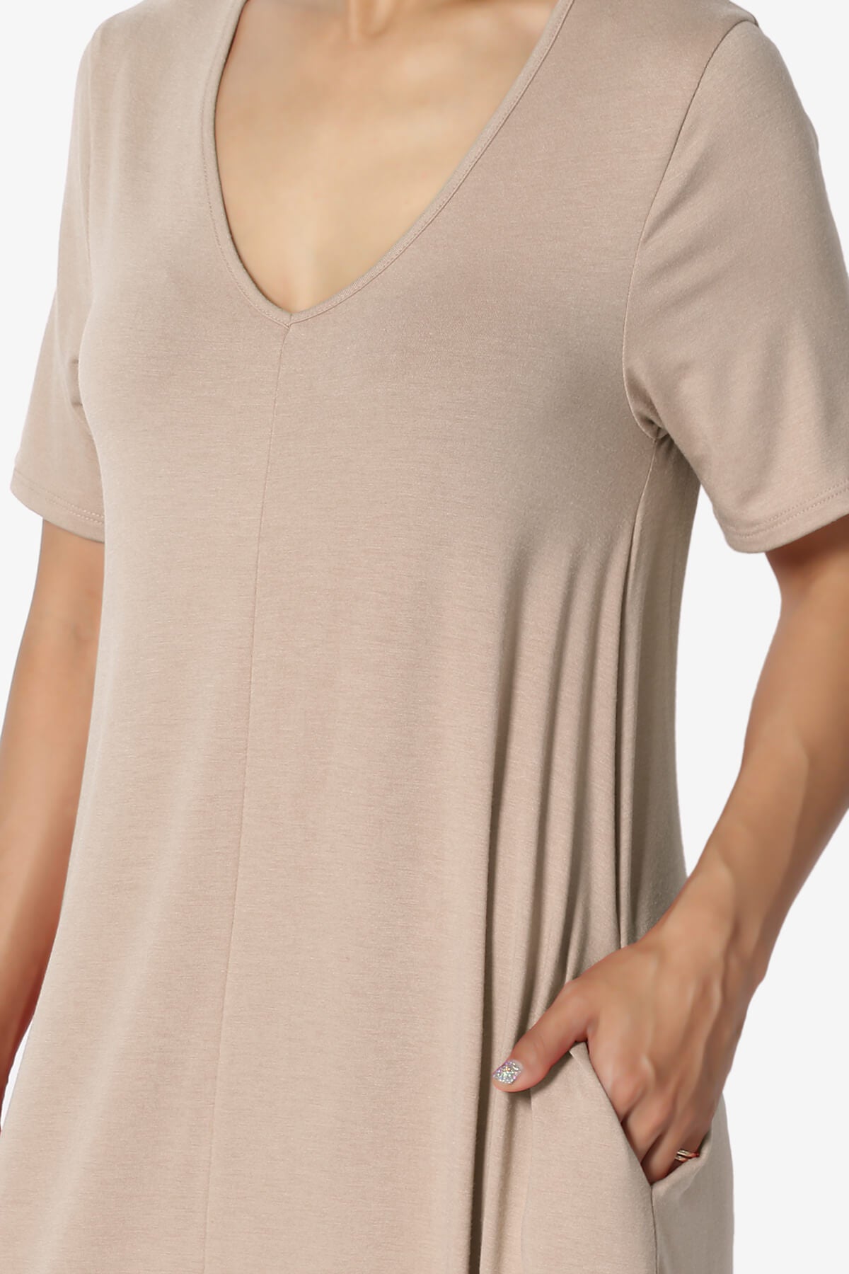 Vina Pocket Oversized Maxi Dress LIGHT MOCHA_5