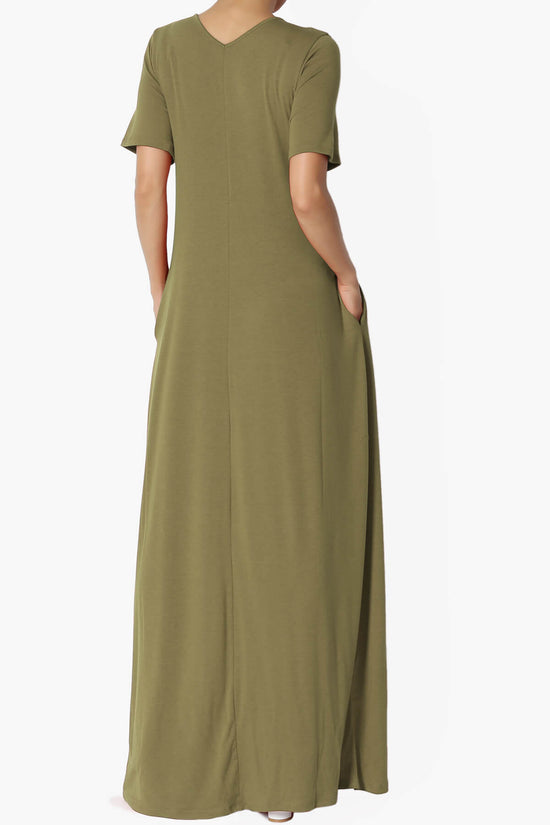 Vina Pocket Oversized Maxi Dress OLIVE KHAKI_2