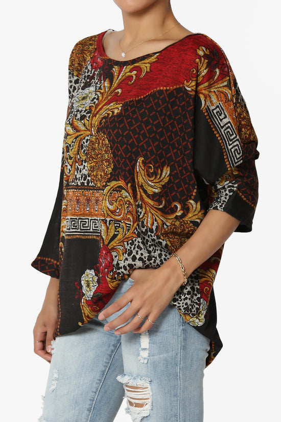 Wanda Printed Dolman Sleeve Top MULTI COLOR_3