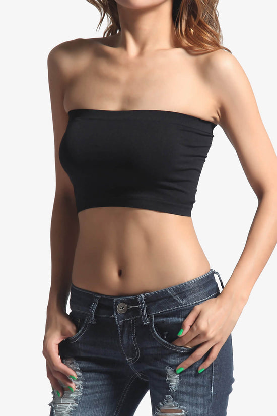 Wendi Seamless Crop Bandeau BLACK_1