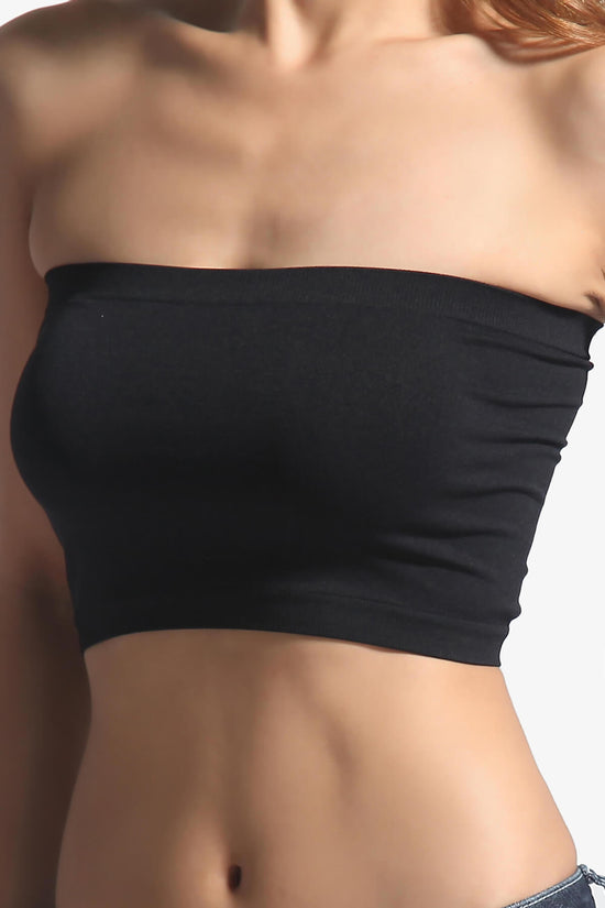 Wendi Seamless Crop Bandeau BLACK_2