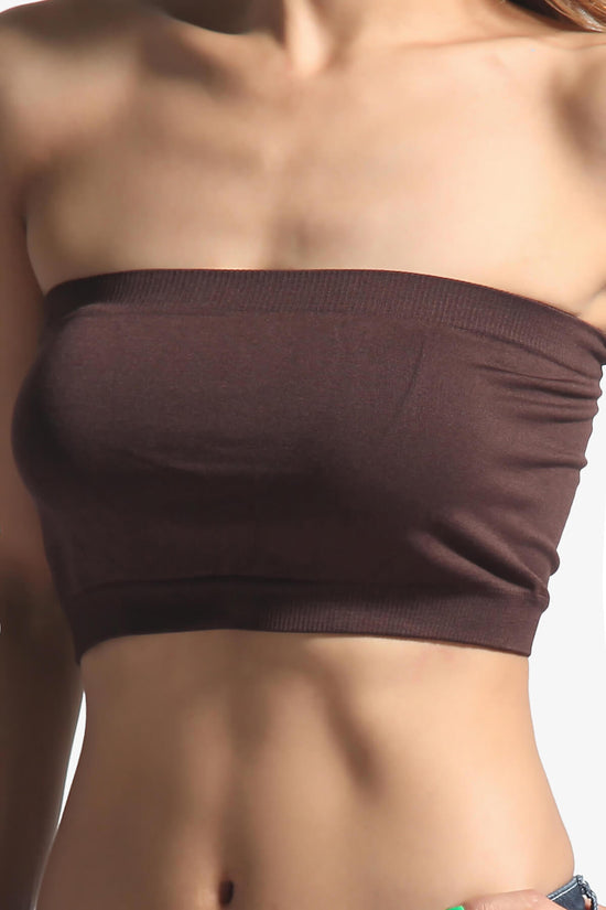 Wendi Seamless Crop Bandeau BROWN_2