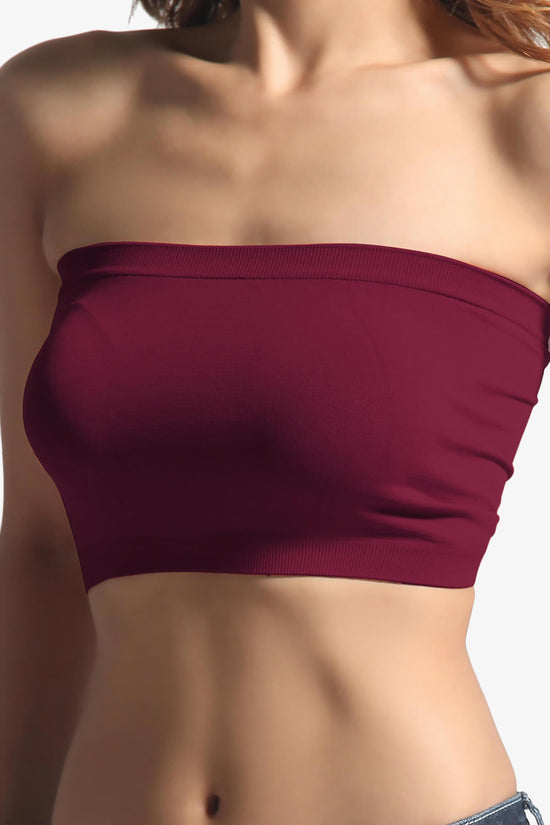 Wendi Seamless Crop Bandeau BURGUNDY_2