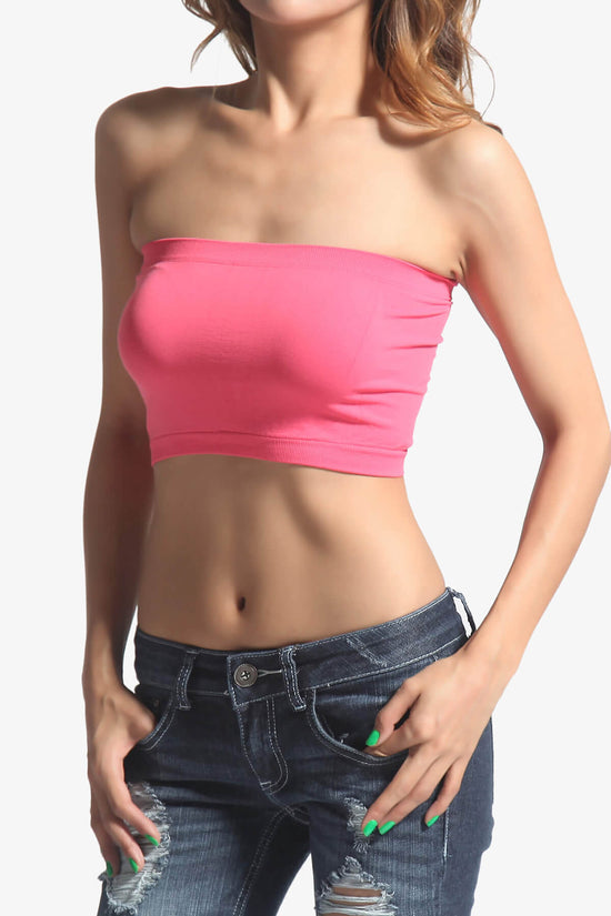 Wendi Seamless Crop Bandeau CORAL_1