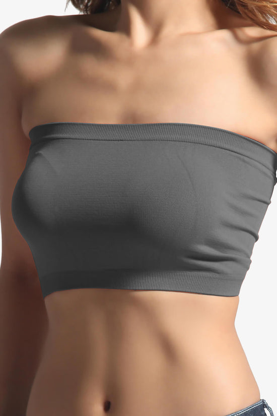 Wendi Seamless Crop Bandeau GREY_2