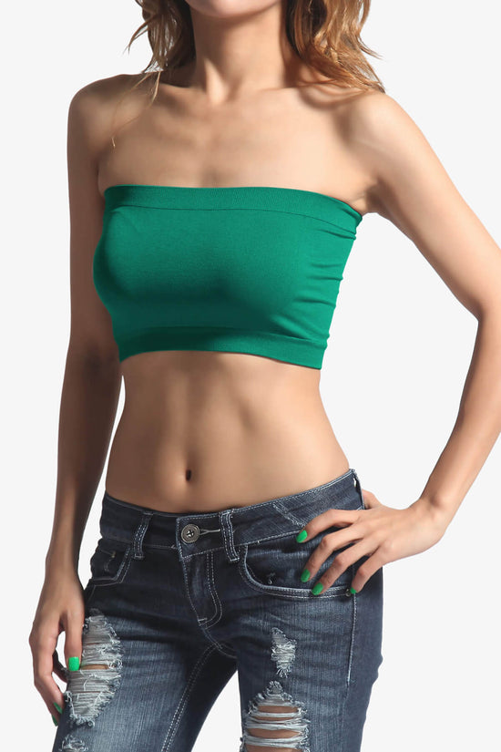 Wendi Seamless Crop Bandeau KELLY GREEN_1