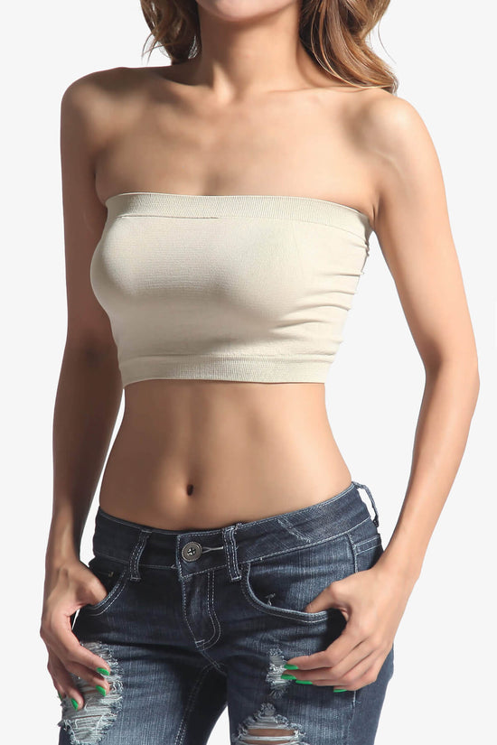 Wendi Seamless Crop Bandeau KHAKI_1