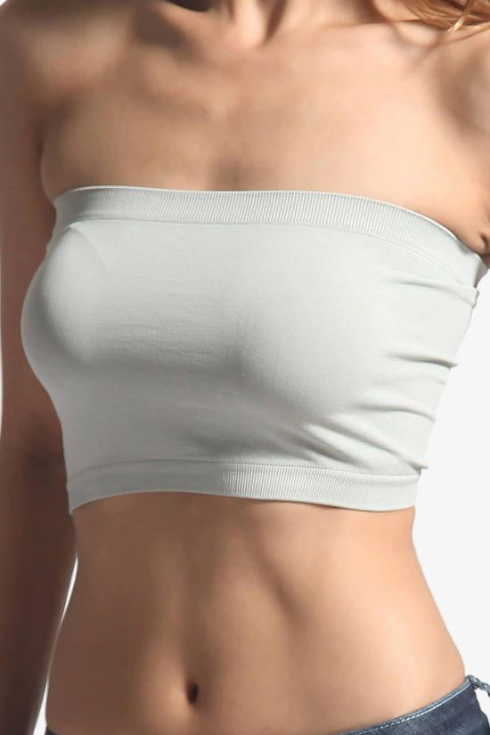 Wendi Seamless Crop Bandeau LIGHT GREY_2