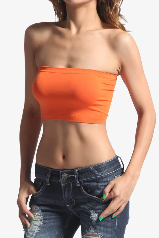 Wendi Seamless Crop Bandeau ORANGE_1