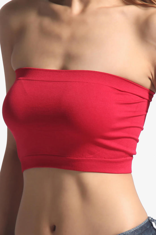 Wendi Seamless Crop Bandeau RED_2