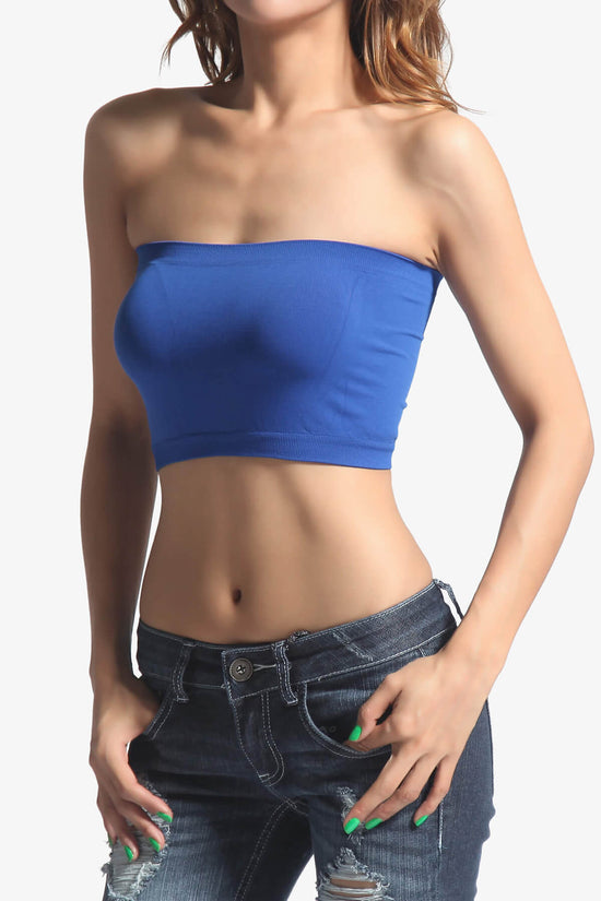 Wendi Seamless Crop Bandeau ROYAL BLUE_1