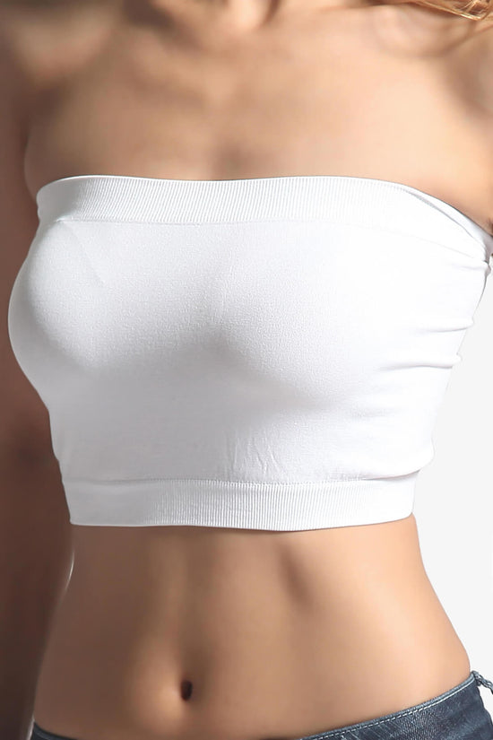 Wendi Seamless Crop Bandeau WHITE_2