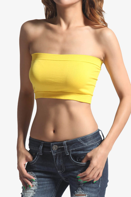 Wendi Seamless Crop Bandeau YELLOW_1