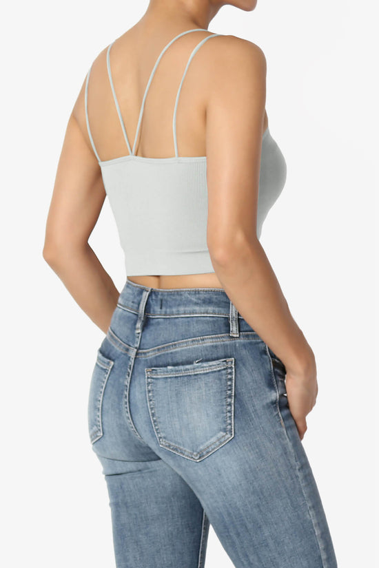 Zippy Skinny Strap Ribbed Seamless Bra Cami