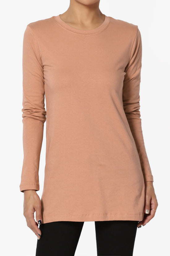 Lasso Cotton Crew Neck Long Sleeve T-Shirt PLUS