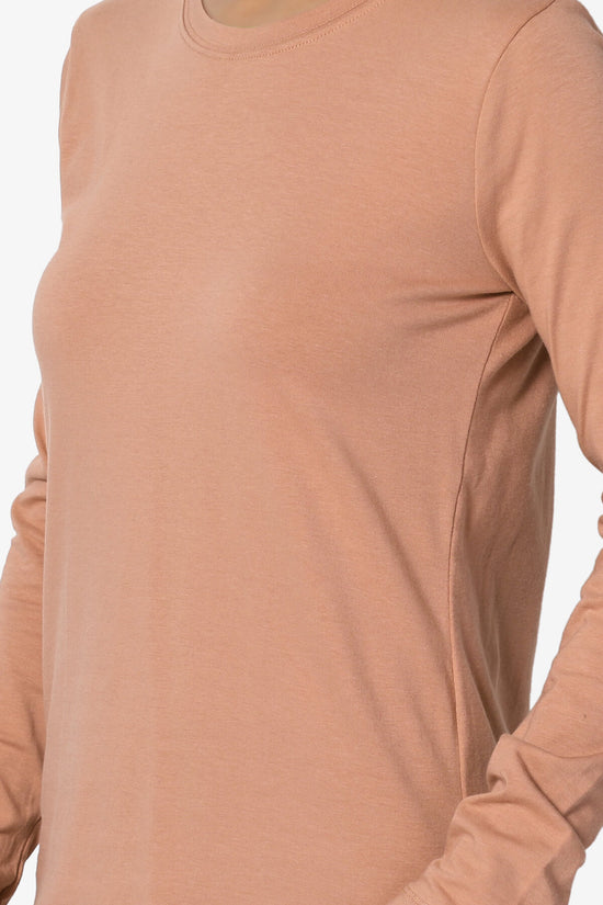 Lasso Cotton Crew Neck Long Sleeve T-Shirt PLUS