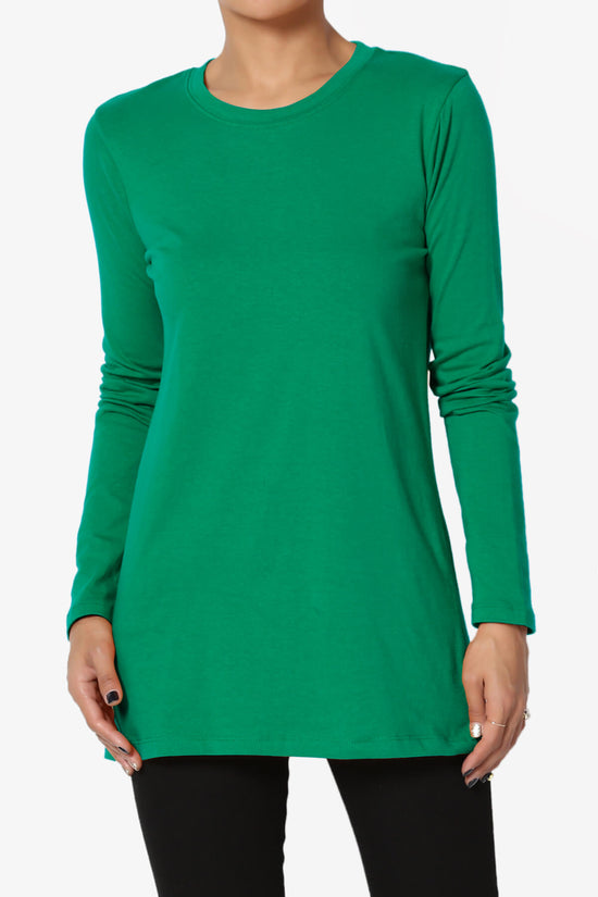 Lasso Cotton Crew Neck Long Sleeve T-Shirt PLUS