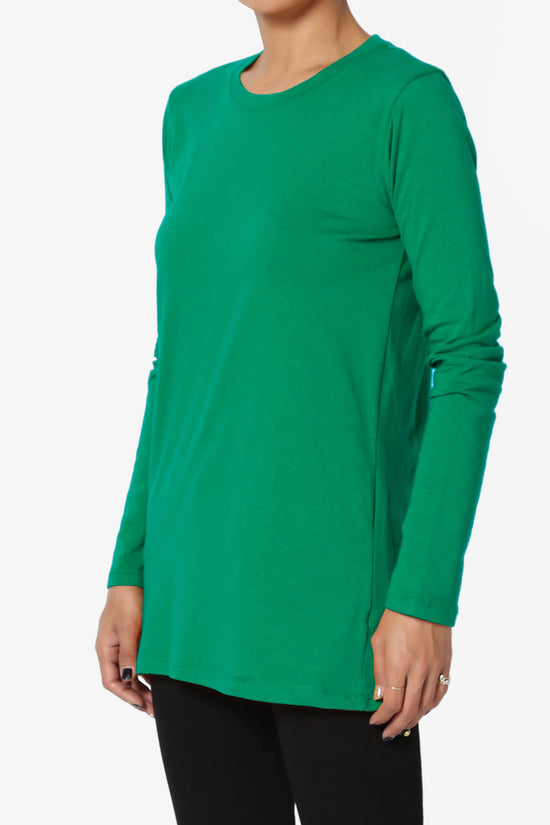 Lasso Cotton Crew Neck Long Sleeve T-Shirt PLUS