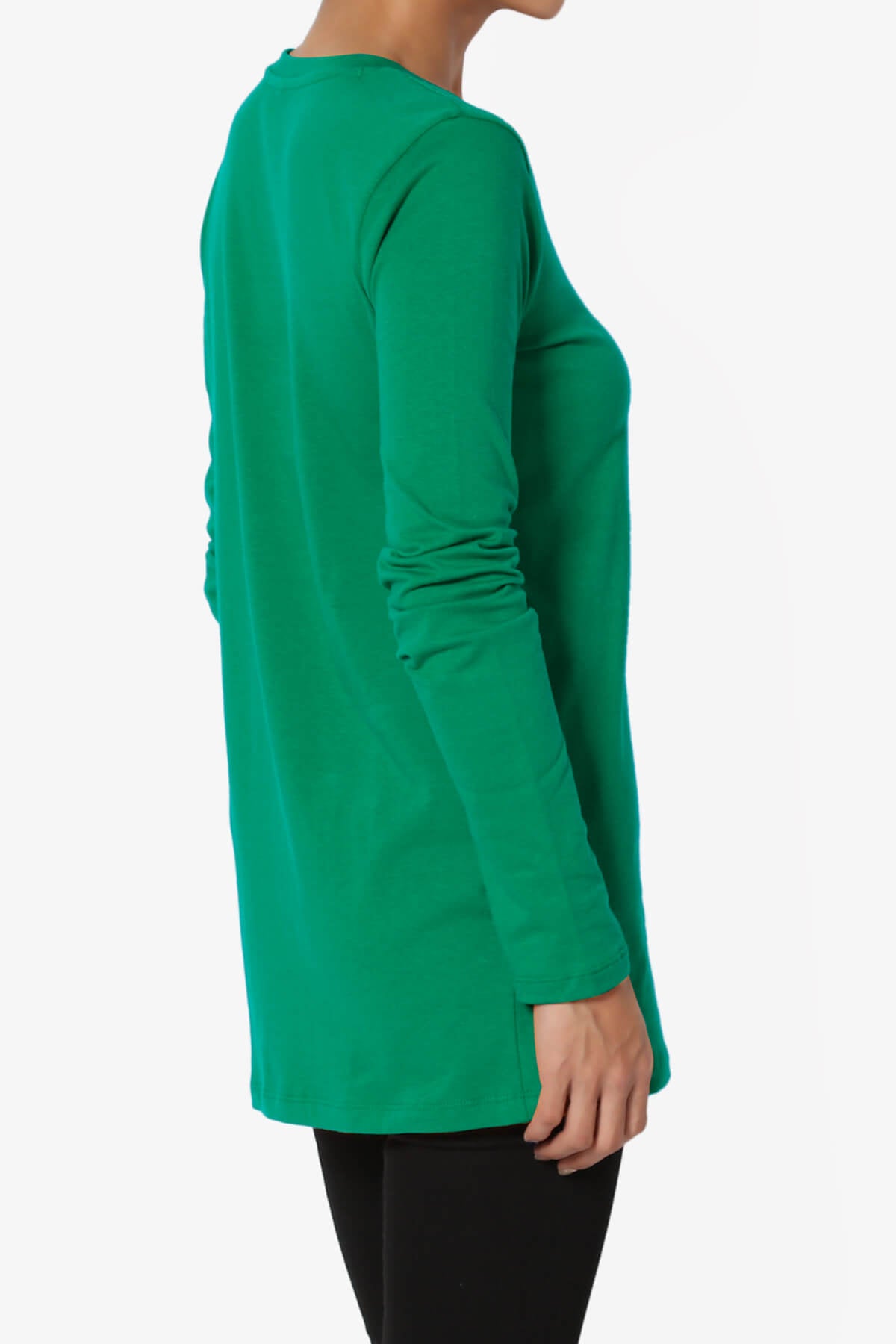 Lasso Cotton Crew Neck Long Sleeve T-Shirt PLUS