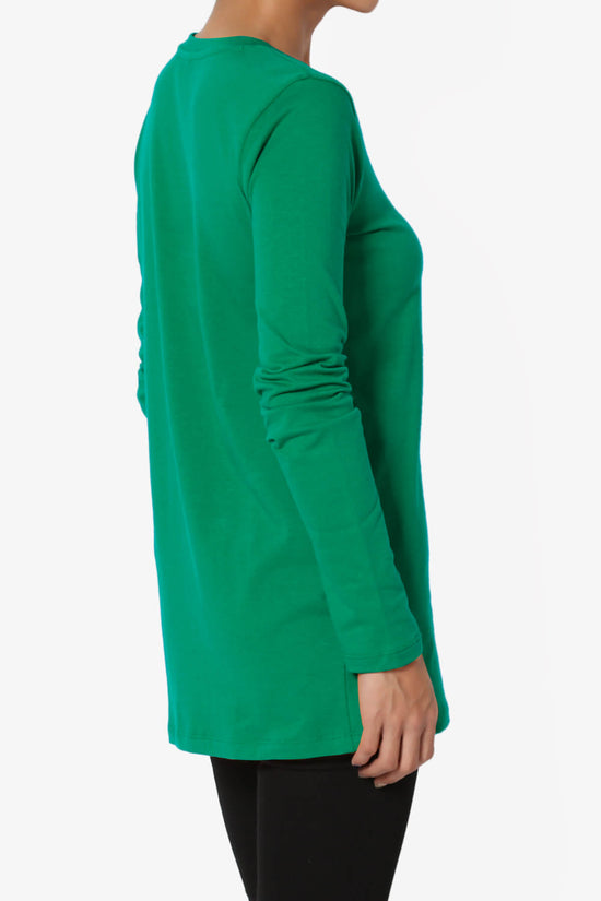 Lasso Cotton Crew Neck Long Sleeve T-Shirt PLUS