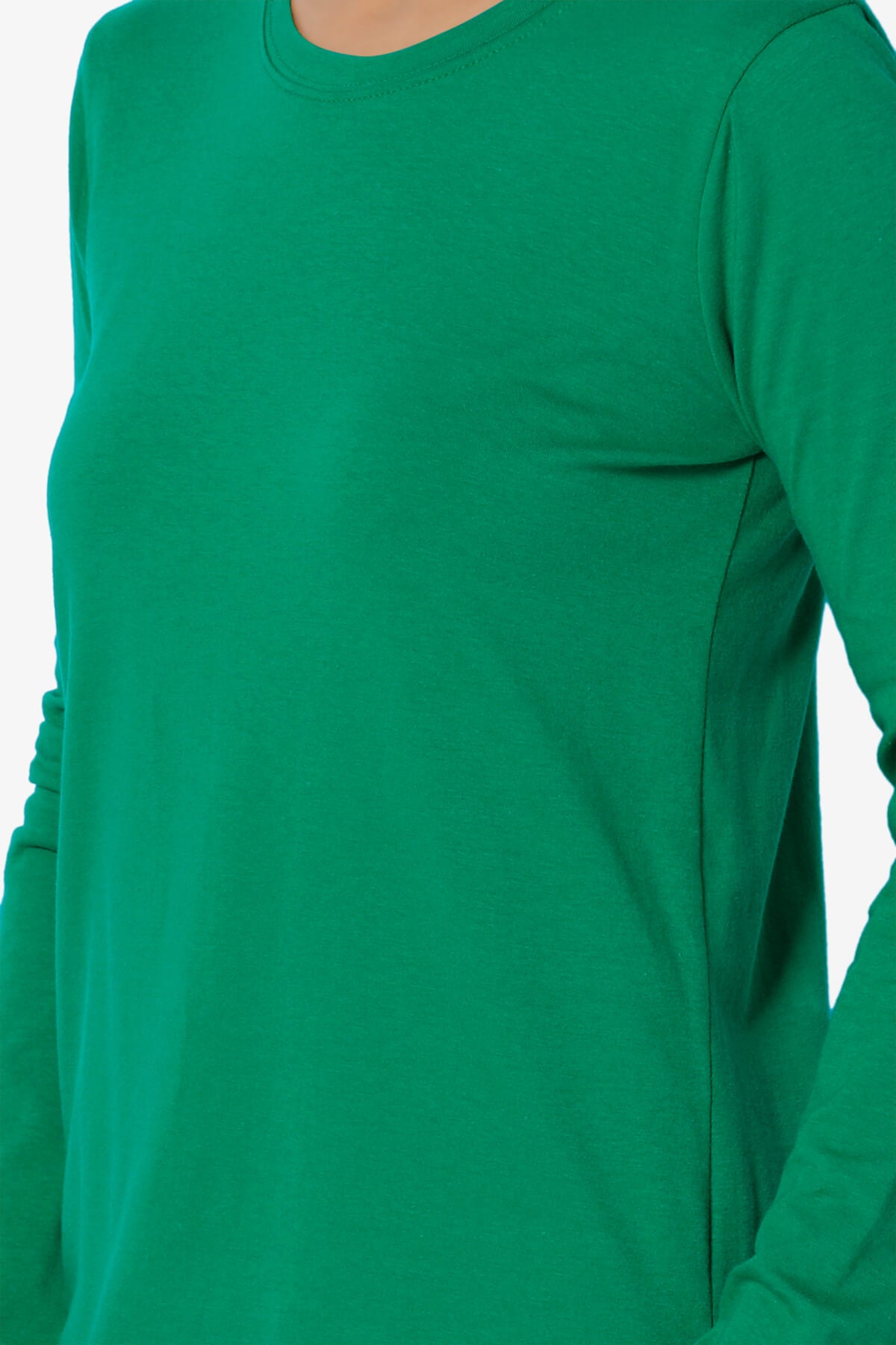 Lasso Cotton Crew Neck Long Sleeve T-Shirt PLUS