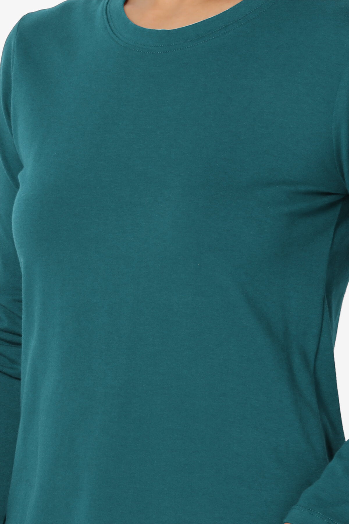 Lasso Cotton Crew Neck Long Sleeve T-Shirt PLUS