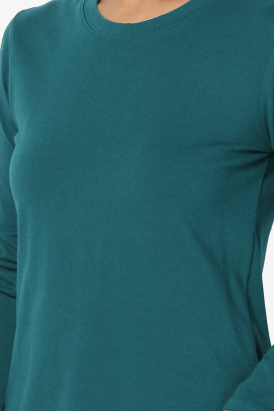 Lasso Cotton Crew Neck Long Sleeve T-Shirt PLUS