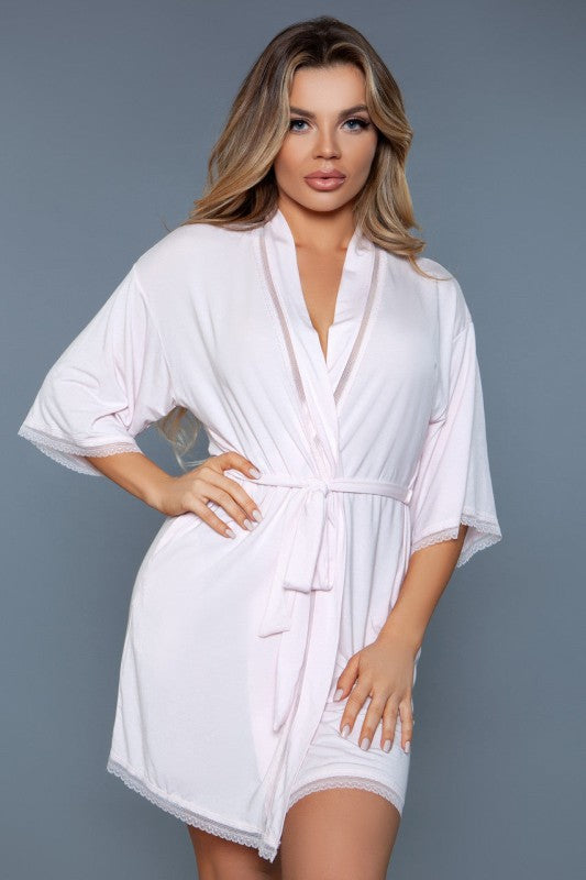 BE WICKED Sylvie 3/4 Sleeve Modal Robe