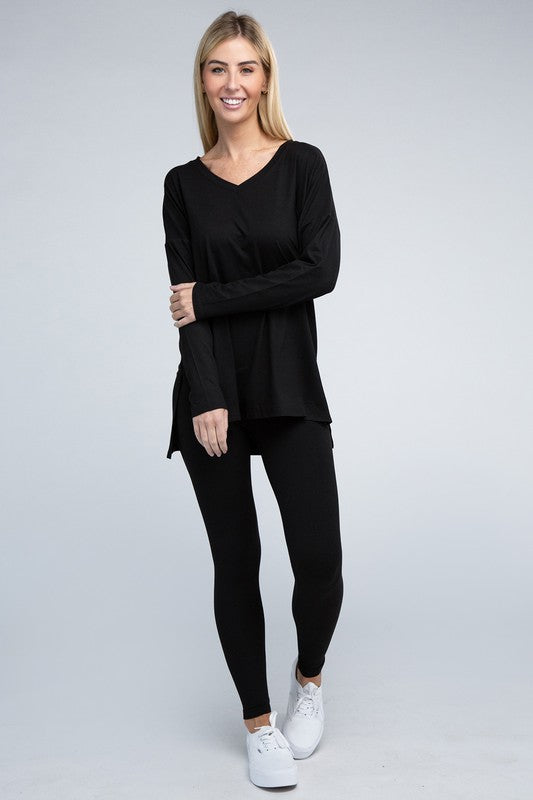 ZENANA Brushed DTY Microfiber Loungewear Set