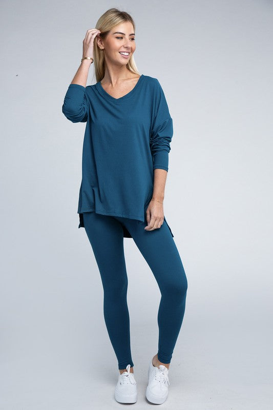 ZENANA Brushed DTY Microfiber Loungewear Set