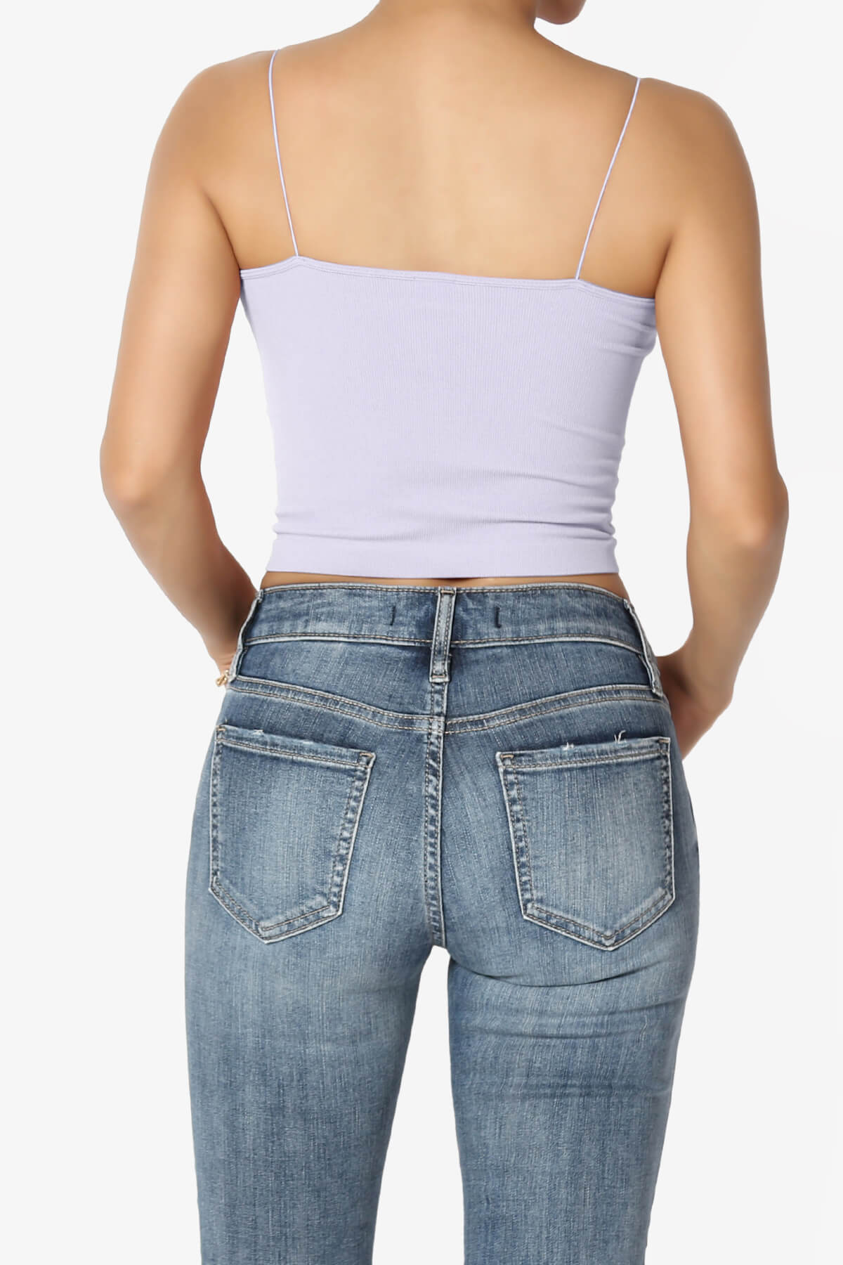 Aced Skinny Strap Ribbed Seamless Bra Cami DUSTY LAVENDER_2