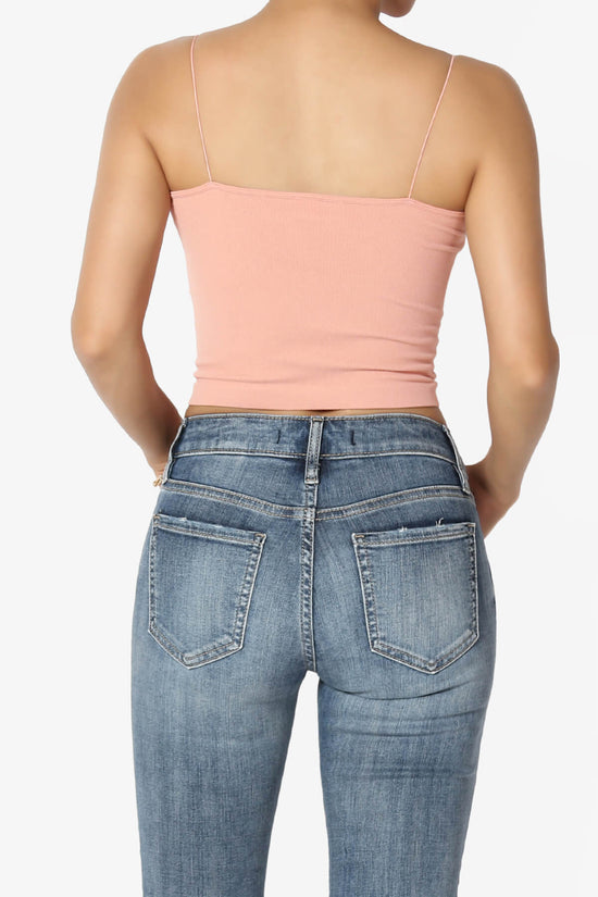Aced Skinny Strap Ribbed Seamless Bra Cami LIGHT PINK_2